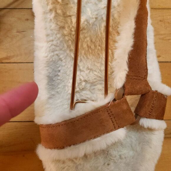 Vionic Viva Sandals Faux Fur Sandals in Toffee - Picture 7 of 8